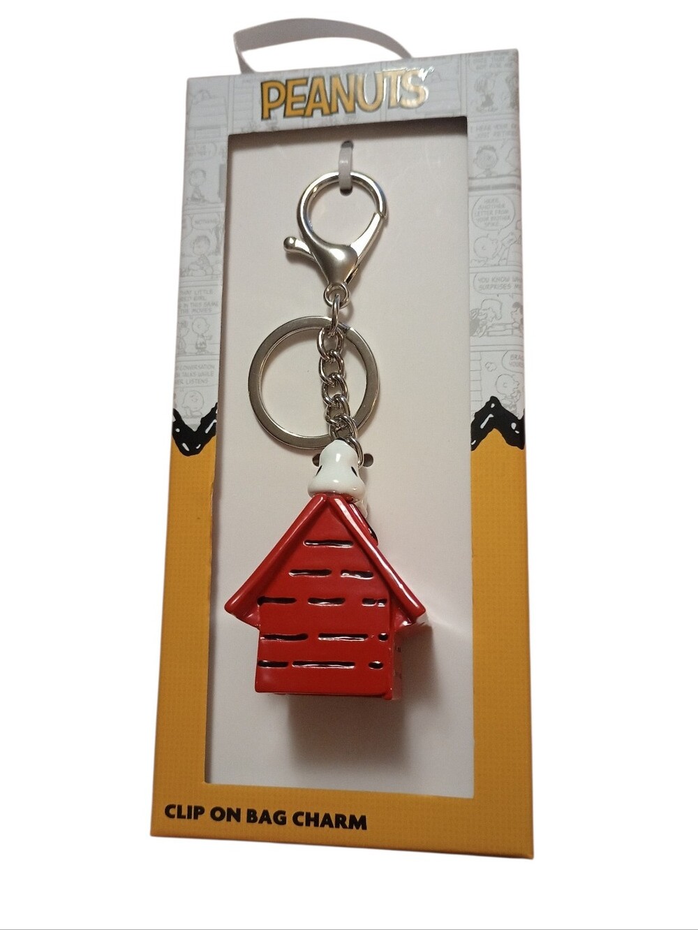 Peanuts Snoopy Red Doghouse Clip On Bag Charm Or Key Ring, NWT